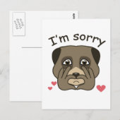 Het spijt me ontwerp briefkaart (Voorkant / Achterkant)