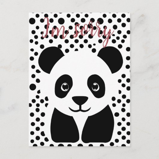 Het spijt me Panda Custom Briefkaart (Voorkant)