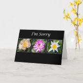 Het spijt me Peony, Dahlia, Lotus Botanical Kaart (Gele Bloem)