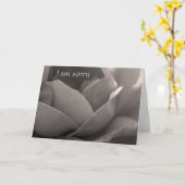 Het spijt me - roos kaart in B & W (Gele Bloem)