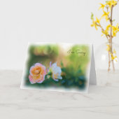 Het spijt me roze Rose Kaart (Gele Bloem)