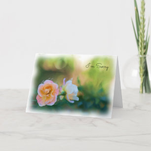 Het spijt me roze Rose Kaart