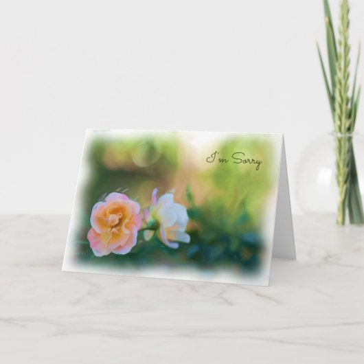 Het spijt me roze Rose Kaart (Voorkant)