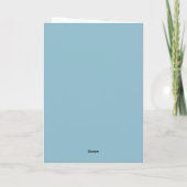 Het spijt me, Simple Flower Blue Feestdagen Kaart (Achterkant)