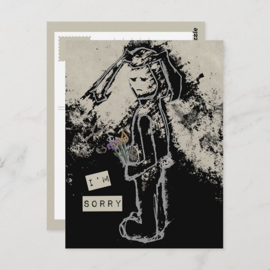 Het spijt me, Sinibunny Briefkaart (Voorkant / Achterkant)