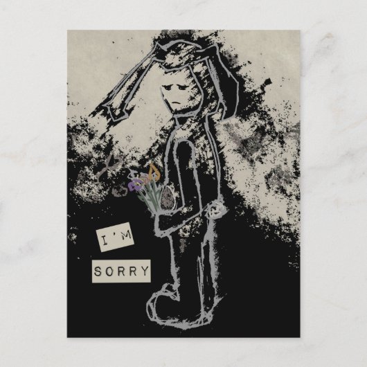 Het spijt me, Sinibunny Briefkaart (Voorkant)