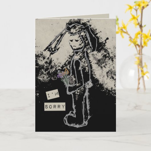 Het spijt me, Sinibunny Kaart (Gele Bloem)