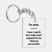 Het spijt me. sleutelhanger (Voorkant Links)