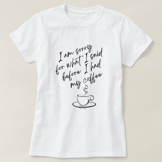 Het spijt me t-shirt (Design voorkant)