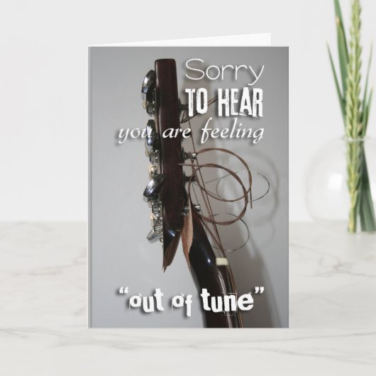 Het spijt me te horen dat je je niet goed voelt -  kaart (Voorkant)