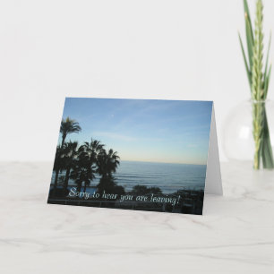 Het spijt me te horen dat je weggaat kaart