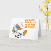 Het spijt me te horen dat je ziek bent kaart (Gele Bloem)