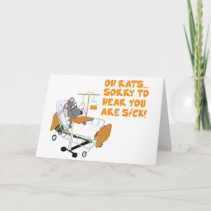 Het spijt me te moeten horen dat je ziek bent kaart