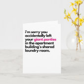 Het spijt me van je slipje Sympathy Card Kaart (Gele Bloem)