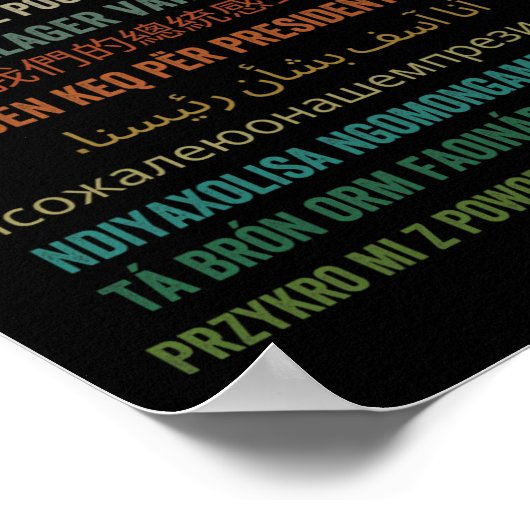 Het spijt me van ons President Shirt Donald Trump  Poster (Hoek)