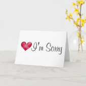 Het spijt me  verband hart Kaart (Gele Bloem)