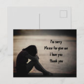 het spijt me, vergeef me alsjeblieft, ik hou van j briefkaart (Voorkant / Achterkant)
