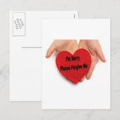 Het spijt me, vergeef me alsjeblieft Valentijn han Feestdagenkaart (Voorkant / Achterkant)