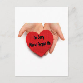 Het spijt me, vergeef me alsjeblieft Valentijn han Feestdagenkaart