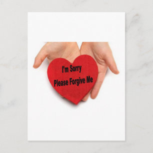 Het spijt me, vergeef me alsjeblieft Valentijn han Feestdagenkaart