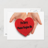 Het spijt me, vergeef me alsjeblieft Valentijn han Feestdagenkaart (Voorkant / Achterkant)