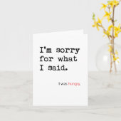 Het spijt me voor wat ik zei (ik had honger). kaart (Gele Bloem)