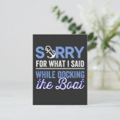 het spijt me voor wat ik zei toen ik aan het docer bedankkaart (Staand voorkant)