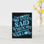 Het spijt me voor wat ik zei toen mijn bloedsuiker kaart (Gele Bloem)