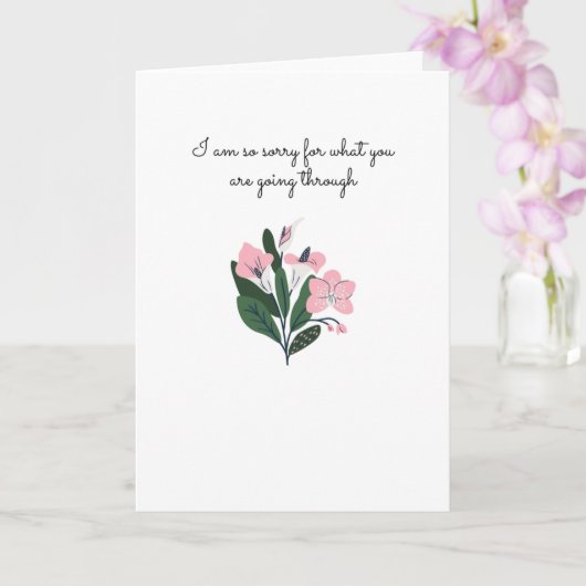 Het spijt me voor wat je doorgaat kaart (Orchidee)