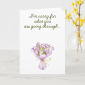 Het spijt me voor wat je doormaakt kaart (Gele Bloem)
