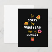 Het spijt me wat ik zei toen ik honger had kaart (Voorkant / Achterkant)