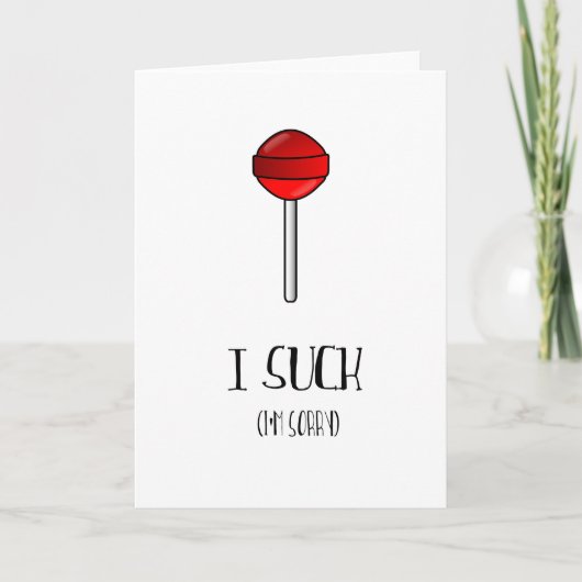Het spijt me Wenskaart Kaart (Voorkant)