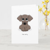 Het spijt me wenskaart met een schattige, trieste  kaart (Gele Bloem)