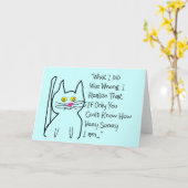 "Het spijt me" Wenskaarten--Cat Design Kaart (Gele Bloem)