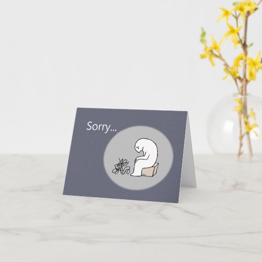 Het spijt me zeer dat ik me niet zal verontschuldi kaart (Gele Bloem)