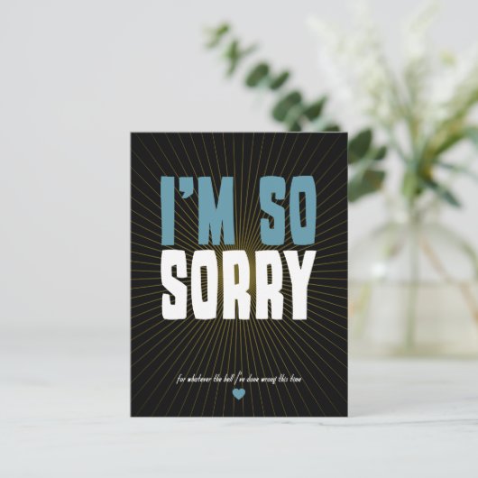Het spijt me zo briefkaart (Staand voorkant)