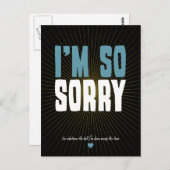 Het spijt me zo briefkaart (Voorkant / Achterkant)