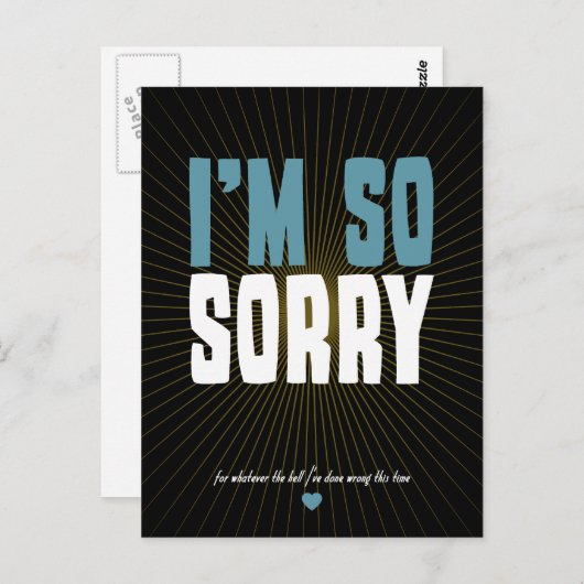 Het spijt me zo briefkaart (Voorkant / Achterkant)