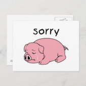 Het spijt me zo dat ik de roze stempelkaarten droo briefkaart (Voorkant / Achterkant)