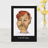 Het spijt me zo erg en een trieste man kaart (Gele Bloem)