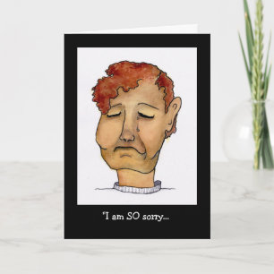 Het spijt me zo erg en een trieste man kaart