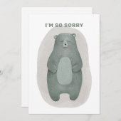 Het spijt me zo. Waterverf beer. sympathie (Voorkant / Achterkant)