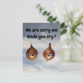 Het spijt ons dat we je hebben laten huilen! brief briefkaart (Staand voorkant)