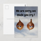 Het spijt ons dat we je hebben laten huilen! brief briefkaart (Voorkant / Achterkant)