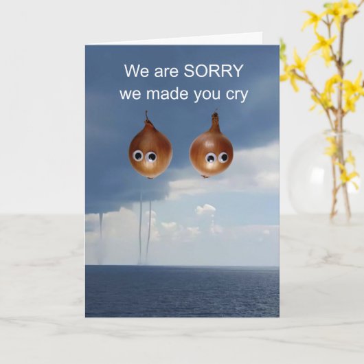 Het spijt ons dat we je hebben laten huilen. kaart (Gele Bloem)