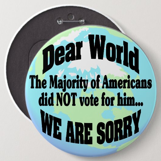 het spijt ons ronde button 6,0 cm (Voorkant /achterkant)