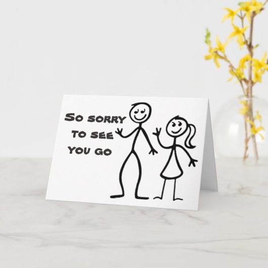 "HET SPIJT ONS ZO" VERTREKKEN / WE ZULLEN JE MISSE KAART (Gele Bloem)