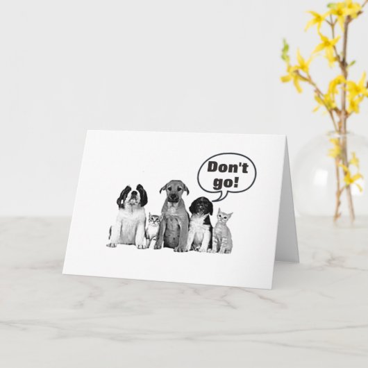 "HET SPIJT ONS ZO" VERTREKKEN / WE ZULLEN JE MISSE KAART (Gele Bloem)