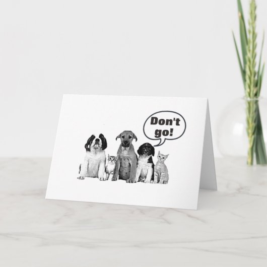 "HET SPIJT ONS ZO" VERTREKKEN / WE ZULLEN JE MISSE KAART (Voorkant)