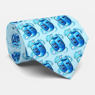 Het spinnen van Dreidel op Hanukkah Stropdas